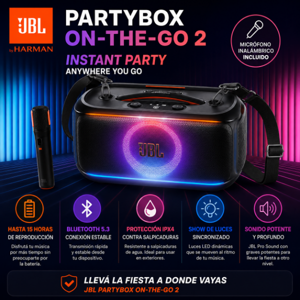 Producto - JBL PARTYBOX ON-THE-GO 2