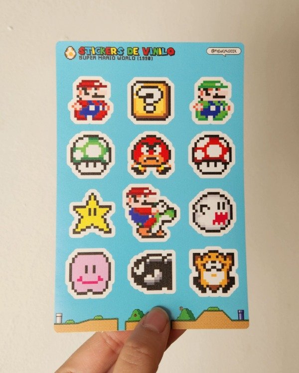 Producto - Plancha de Stickers "Super Mario" - 0