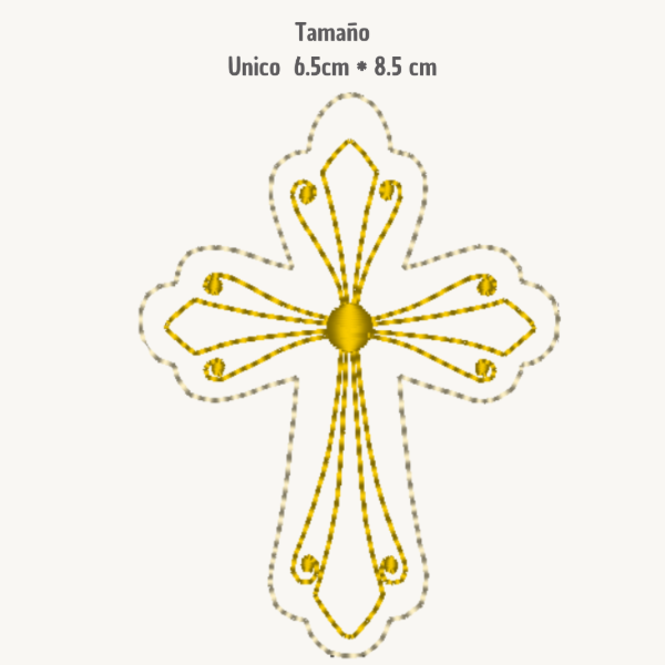 Producto - Matriz de Bordado ITH - Souvenir Cruz Lineal - 1