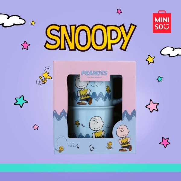 Producto - Set de tazas de cerámica con cuchara SNOOPY (MINISO OFICIAL)