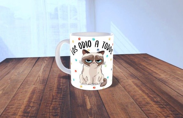 Producto - Taza de ceramica - GATITO, LOS ODIO