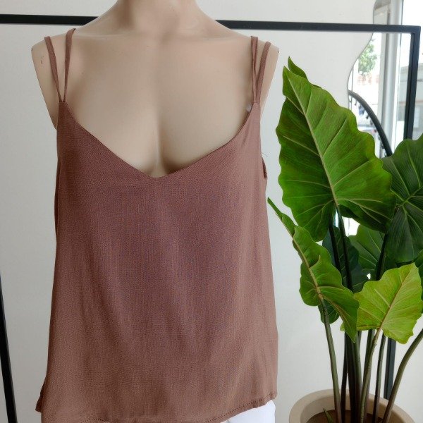 Producto - 664-MUSCULOSA LINO ESPALDA CRUZADA