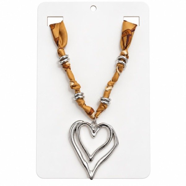 Producto - Collar de seda Heart Beige