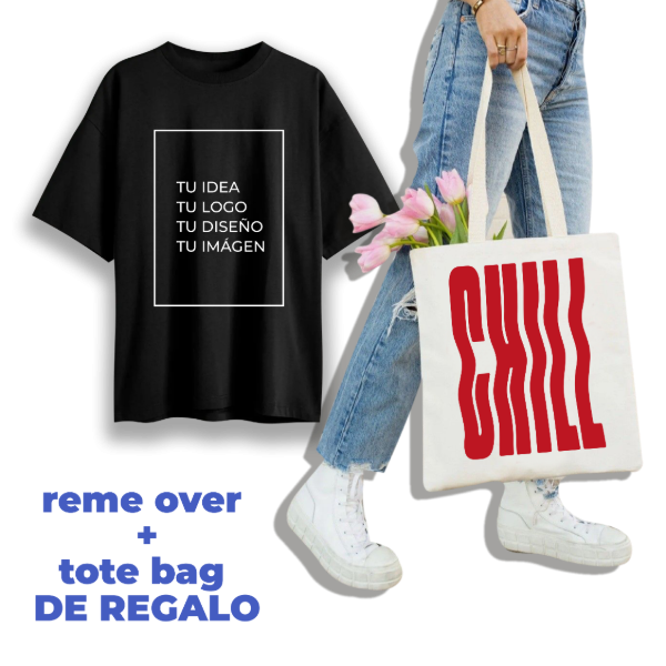 Producto - Remera over + Tote bag DE REGALO