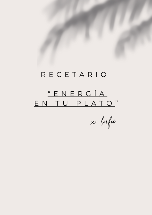 Producto - RECETARIO "energía en tu plato"