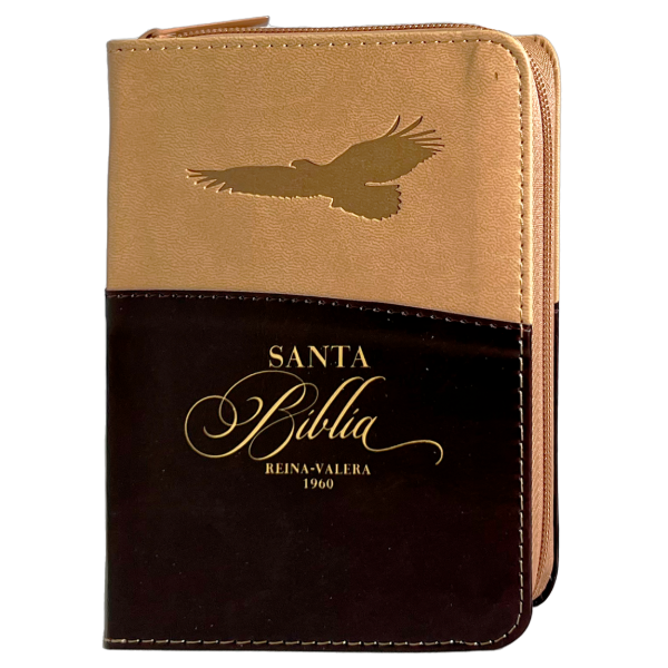 Producto - Biblia Reina Valera 1960 Mediana Aguila DuoTono Marrón Claro y Oscuro