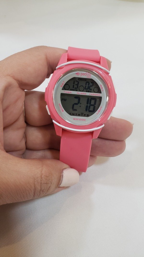Producto - Reloj Paddle rosa y blanco
