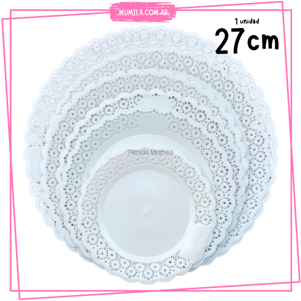 Producto - Bandeja torta plástica 27cm Plato torta