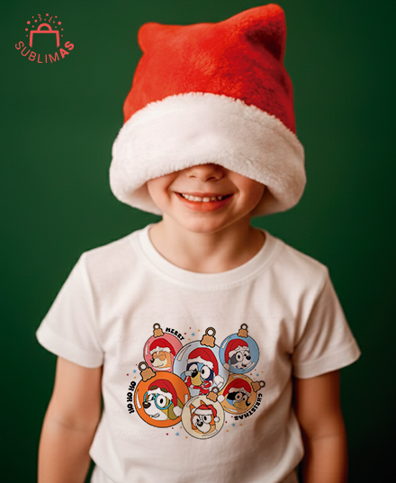 Producto - Remera Bluey version navidad