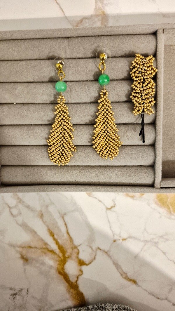 Producto - Aros Plumaje Dorado XL - 3