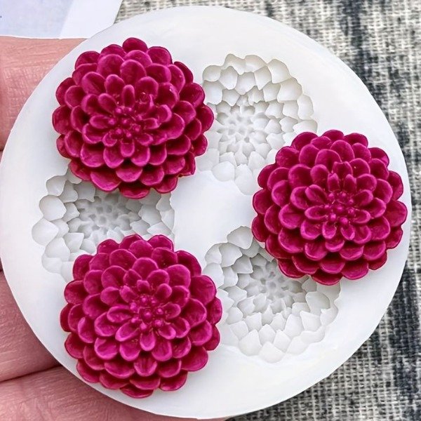 Producto - Molde de silicona 3 crisantemos