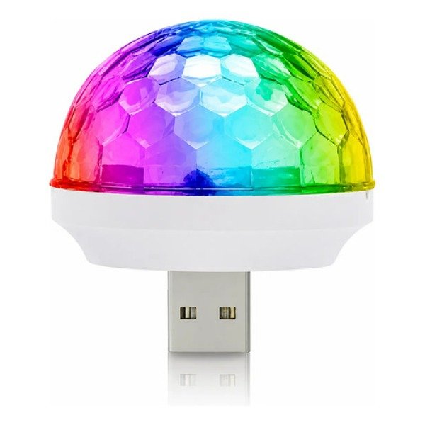 Producto - Mini esfera RGB USB OTG audio rítmica para celular