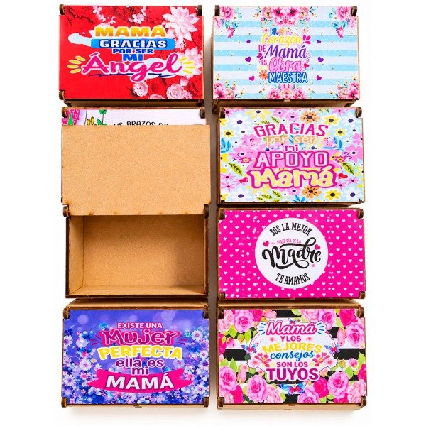 Producto - CAJA DE 10CM POR 15CM DE FIBROFACIL DIA DE LA MADRE