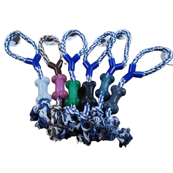 Producto - Soga Trenzada Con Hueso Mordillo Perros Juguete Anti Stress - 6