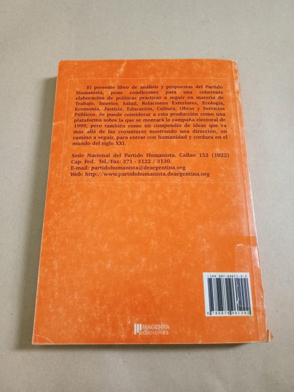 Producto - Libro naranja partido humanista - Autores varios - Magenta 1998 - 1