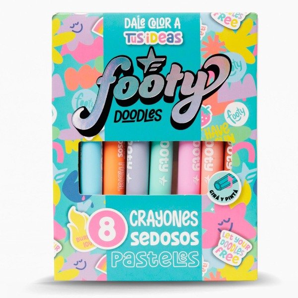 Producto - FOOTY CRAYONES SEDOSOS X 8