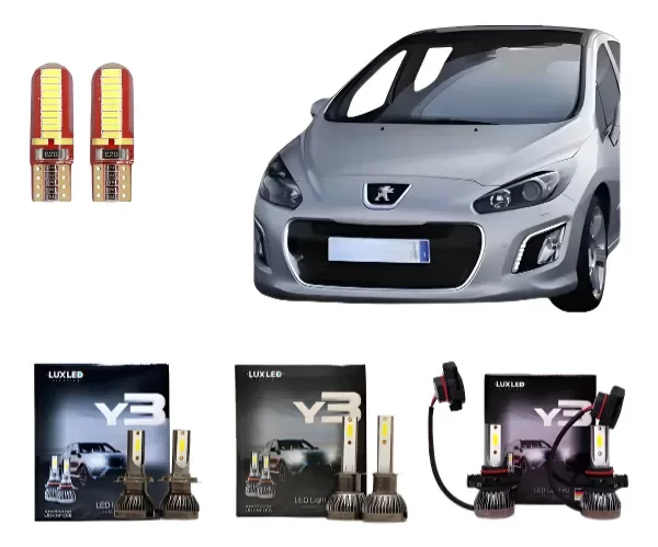 Producto - Kit Cree Led Y3 Luz Baja Alta Y Antiniebla Peugeot 308
