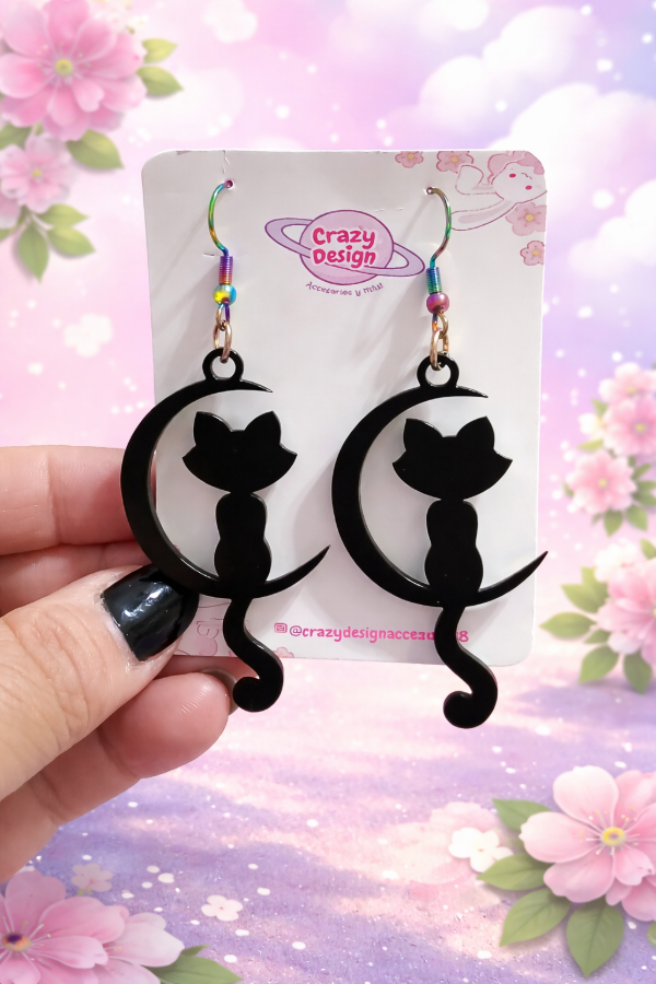 Producto - Aros Luna y gato