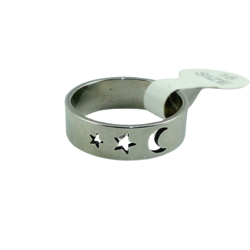 Producto - Anillo Dos Estrellas y Una Luna Caladas