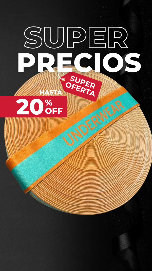 Producto - Elástico 40mm Underwear Fondo Verde y Naranja