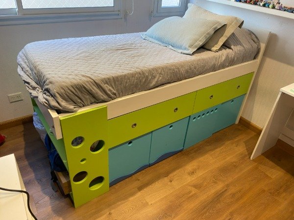 Producto - CAMA FUNCIONAL DE DISEÑO CON ESPACIO DE GUARDADO #10721