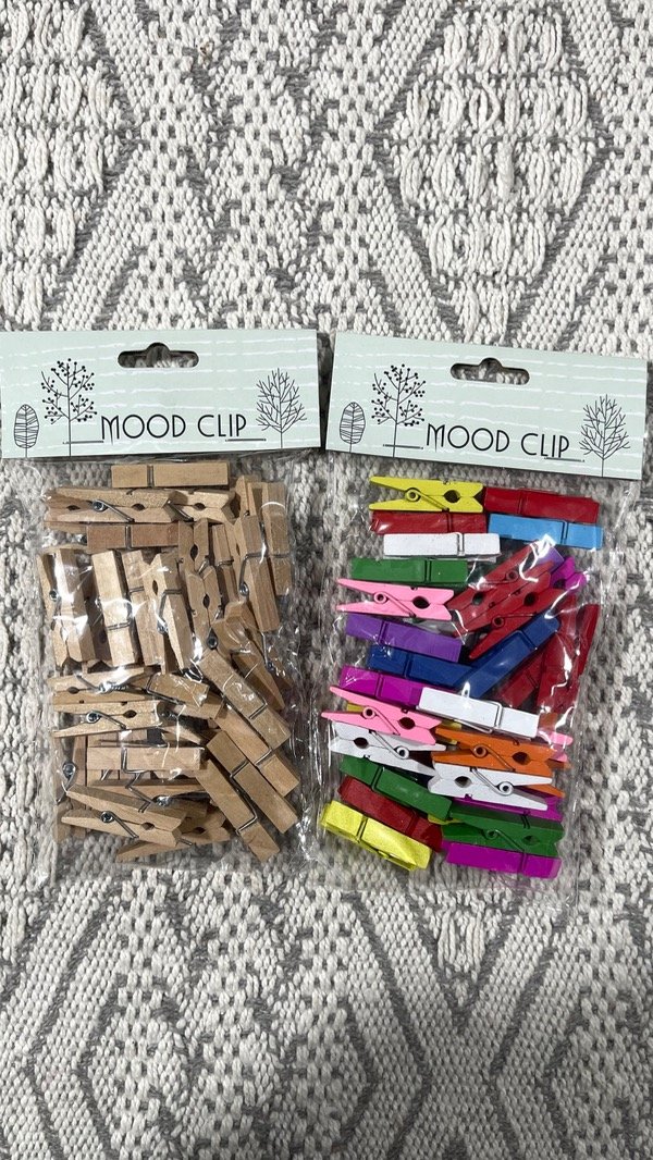 Producto - Mini broche de madera y color x40u de 3.5cm