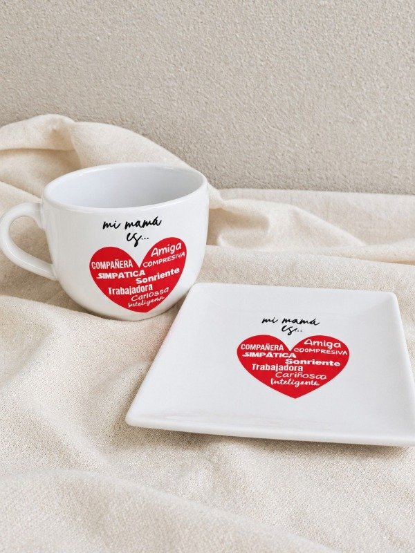 Producto - Mamá es todo Taza XL + Plato - 0