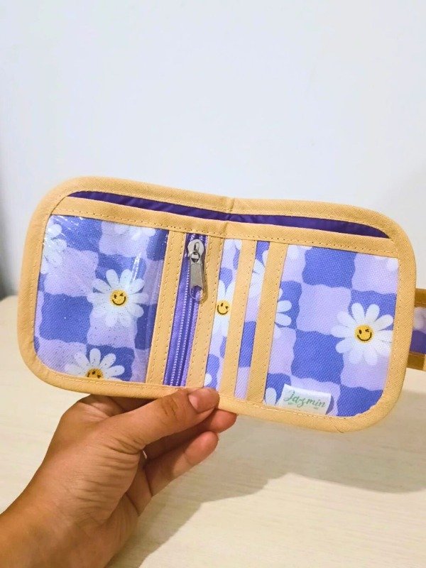 Producto - Billetera mini cierre interior Margaritas - 1