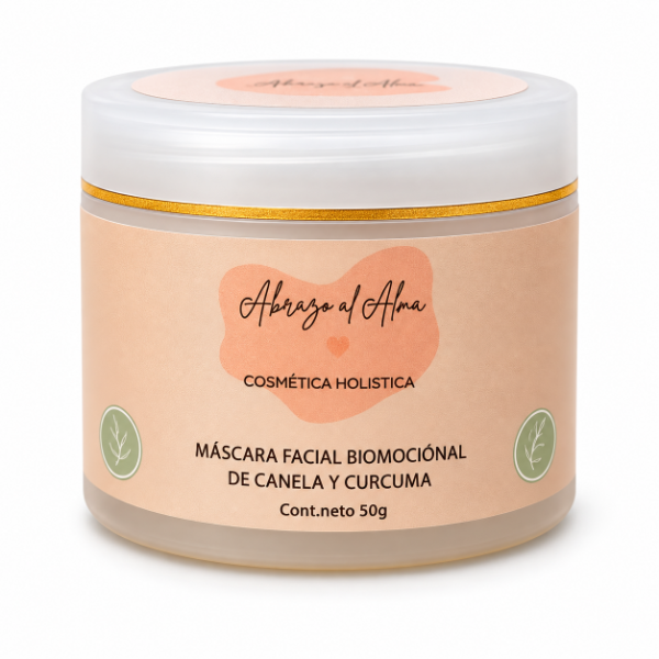 Producto - Máscara Facial Bioemocional de Canela y Cúrcuma 50 GR -ABRAZO AL ALMA