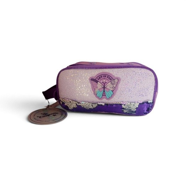 Producto - Cartuchera La Chapelle Lentejuelas Violeta