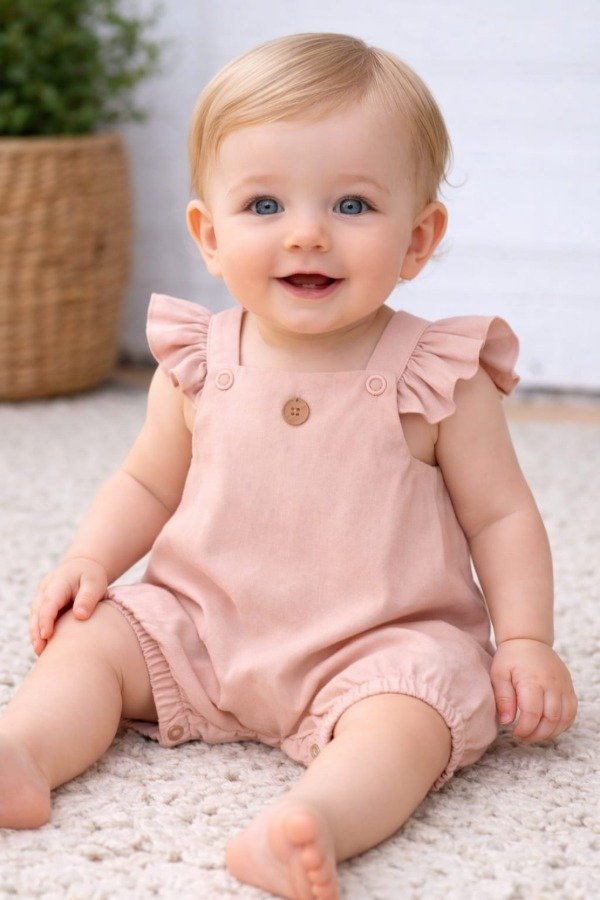 Producto - Jardinero Body Tussor con Volados de beba