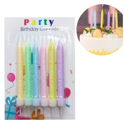 Producto - VELAS PASTEL X6