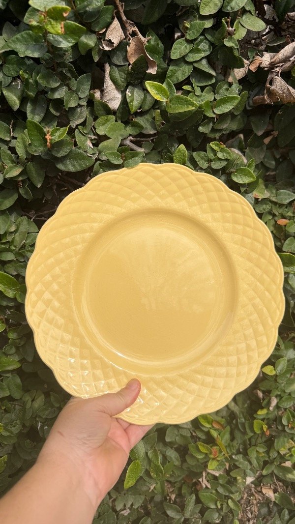 Producto - Plato inglés amarillo 24 cm