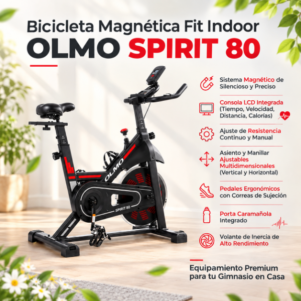 Producto - BICICLETA MAGNÉTICA FIT INDOOR SPIRIT 80