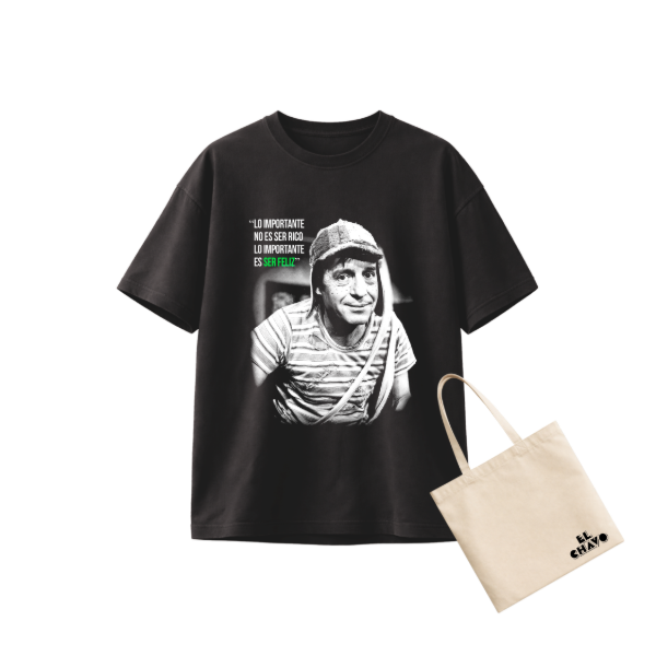 Producto - EL CHAVO "SER FELIZ" + TOTEBAG
