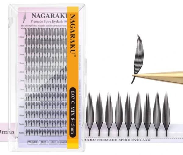 Producto - Pestañas Nagaraku Spire eyelash 0.07D MIX efecto anime