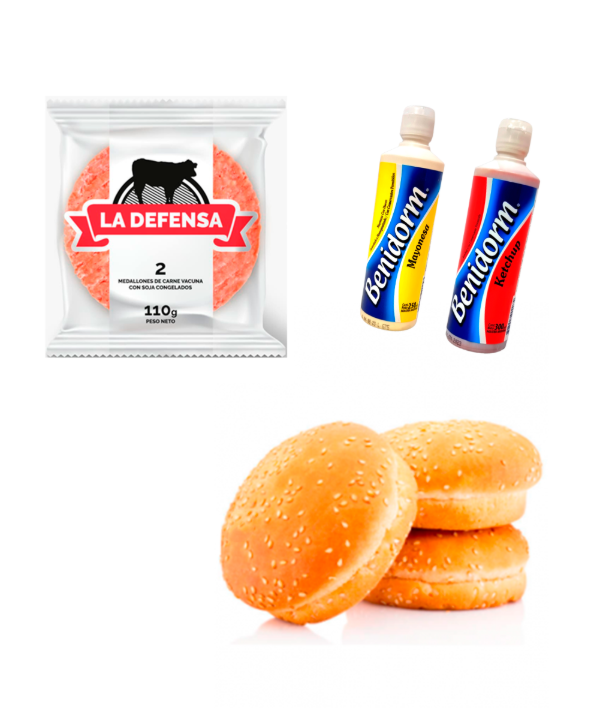 Producto - 40 hamburguesas gigantes + aderezos