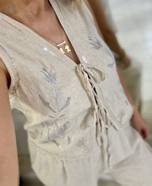 Producto - Conjunto Beige De Lino - 1