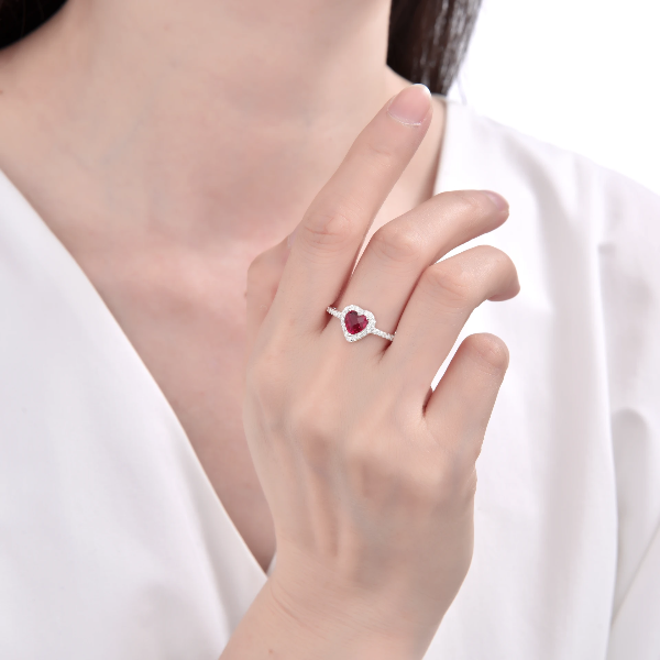 Producto - Anillo Corazón Jopo Rojo