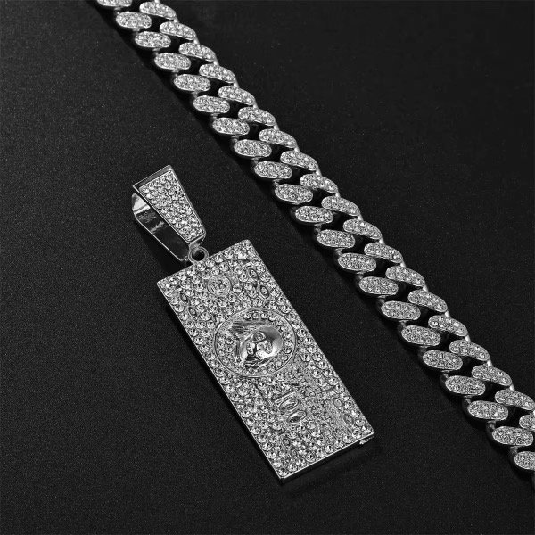 Producto - DIJE BILLETE DOLAR PLATA