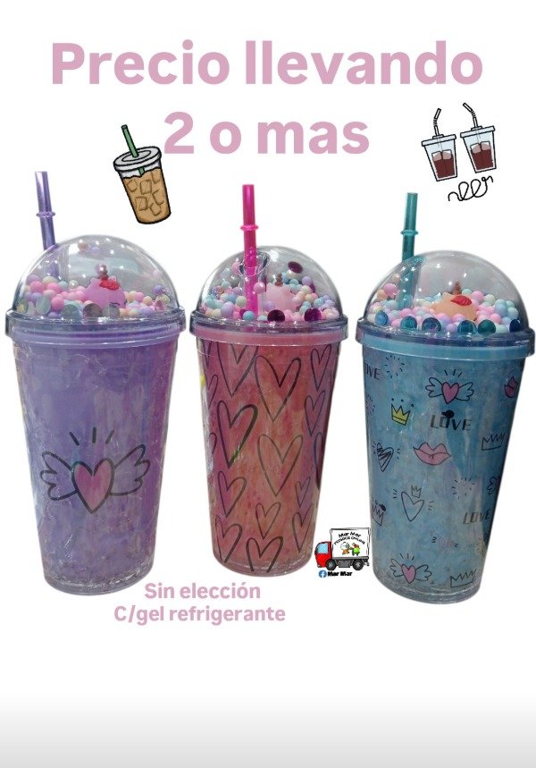 Producto - Vaso con sorbete nena (cantidad)