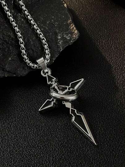 Producto - Collar cruz anillo alt