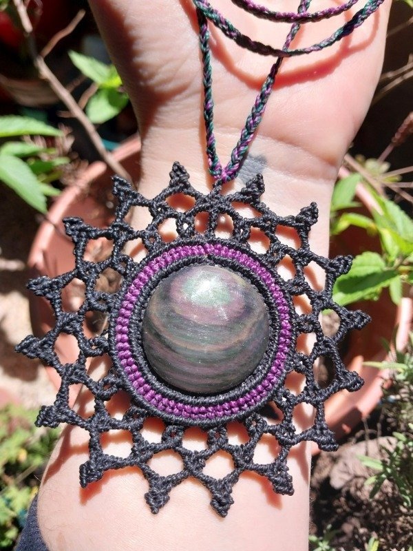 Producto - Mandala Orion con Obsidiana Arcoíris