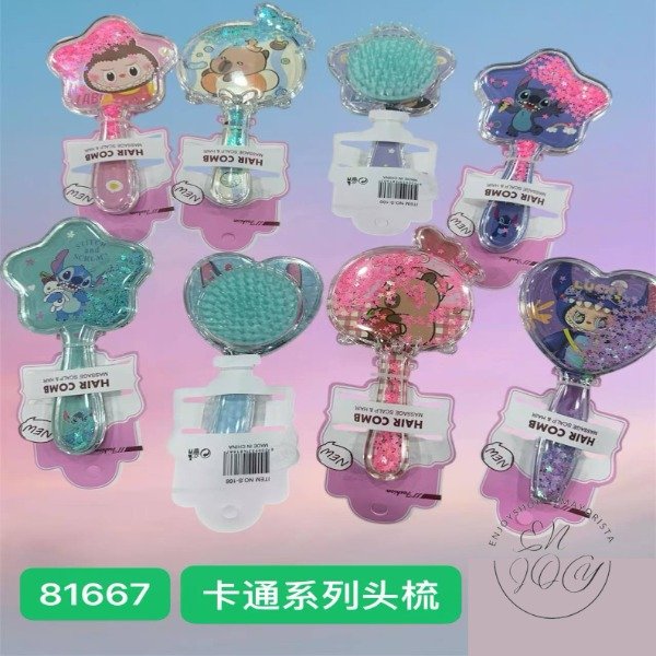 Producto - PEINE CON GLITTER CEPILLO DE PELO 81667