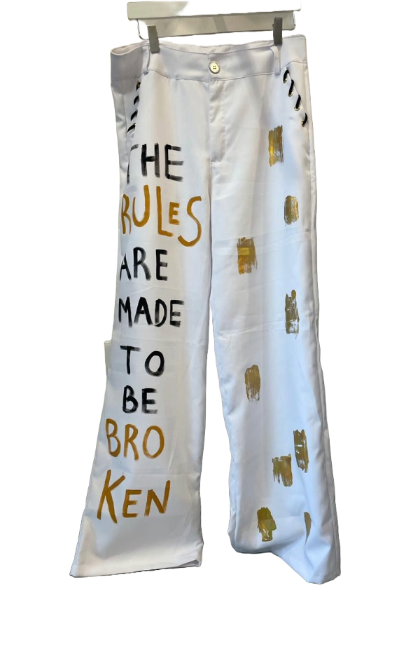 Producto - Pantalón Blanco Broken Rules