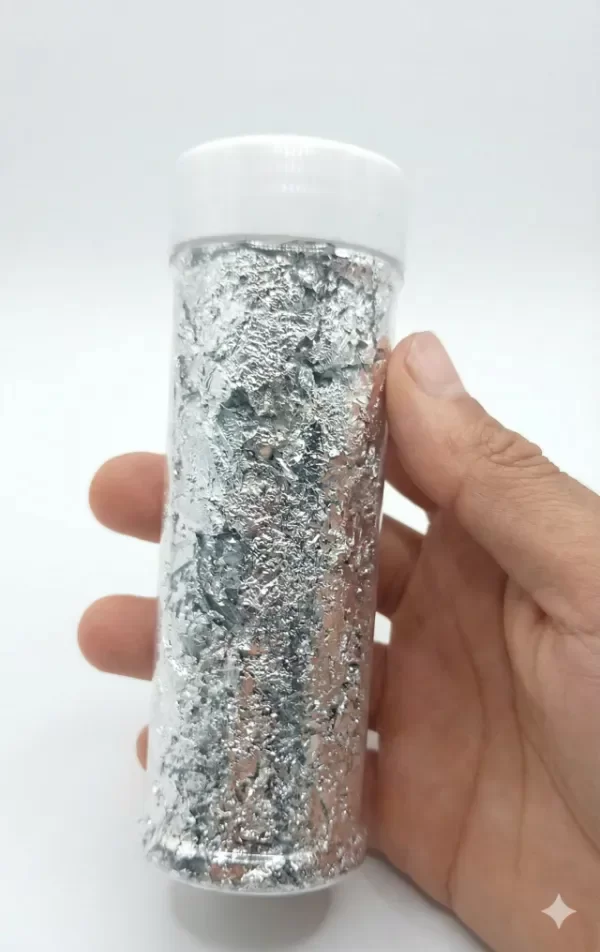 Producto - Hojas de papel laminado Plata para Resina