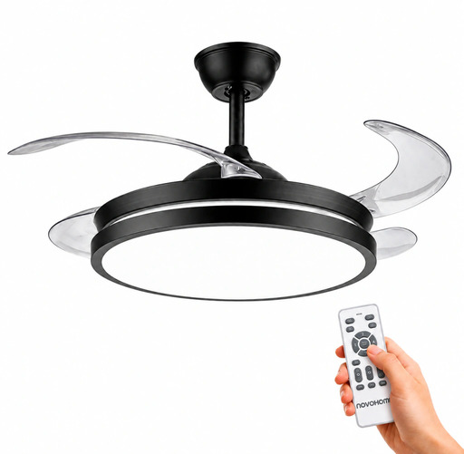 Producto - Ventilador de Techo -4 aspas retractiles -modo frio/calor -luz led -control remo - 0