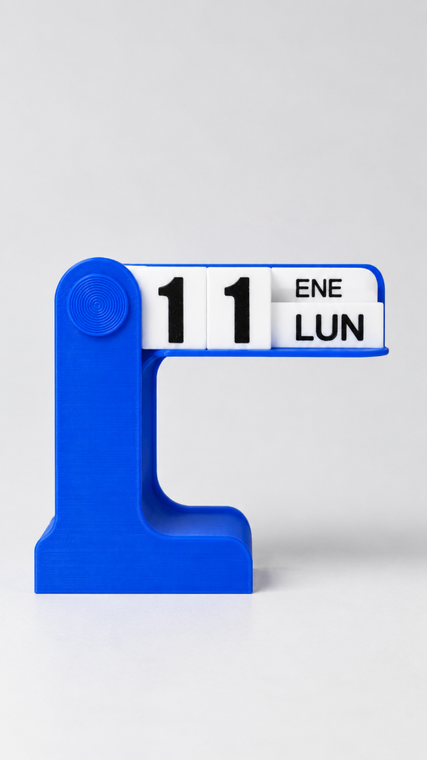 Producto - Calendario Perpetuo de Escritorio Flip Bandera - Azul - 1