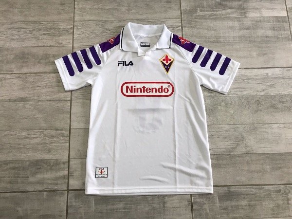 Camiseta retro de Fiorentina blanca