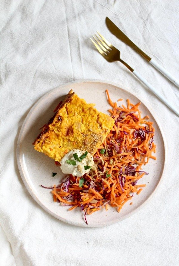 Producto - Tarta de zapallo y queso con ensaladita
